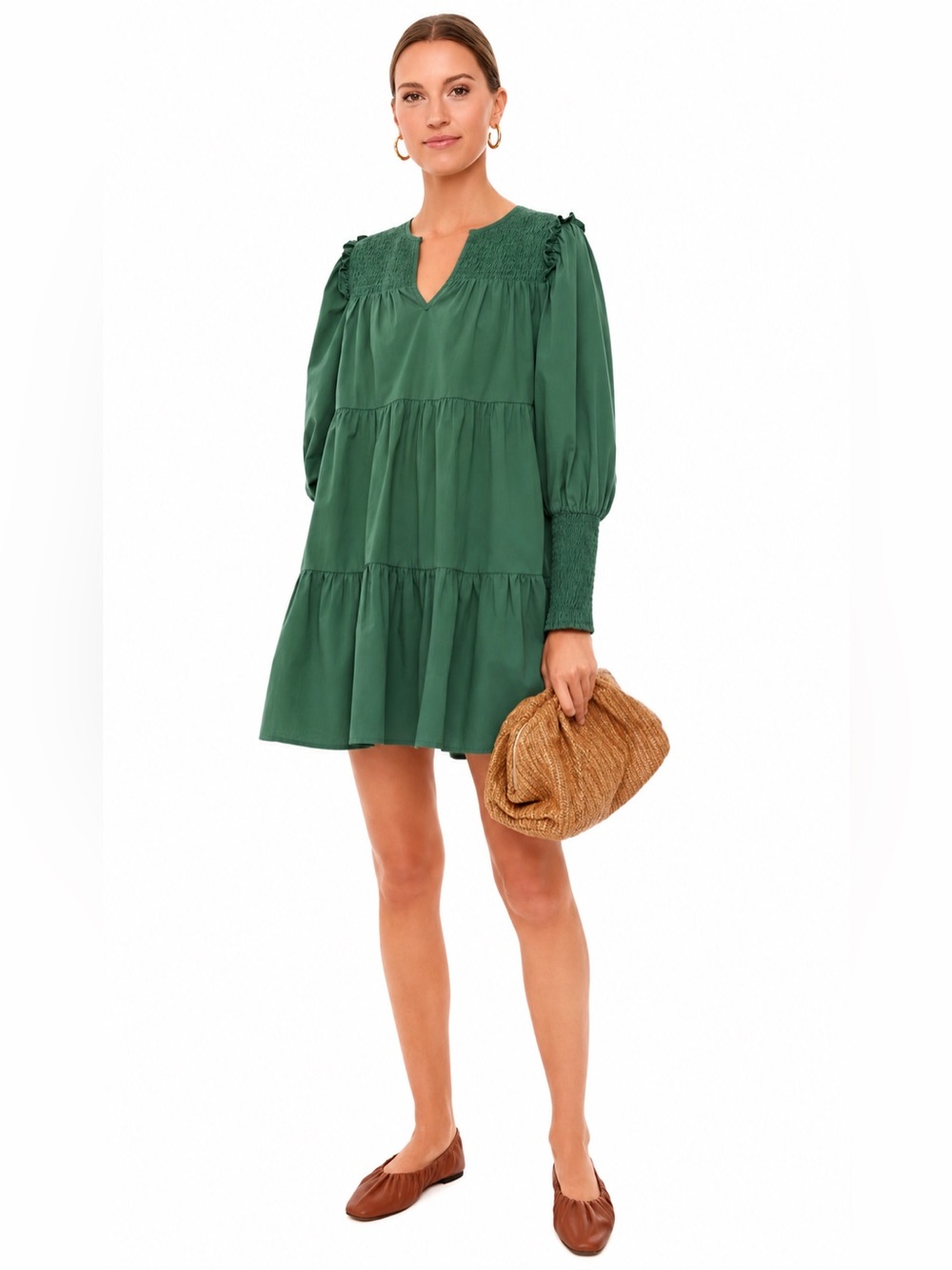 Tuckernuck Pomander Place Jaguar Green Ceci Dress Womens Size S